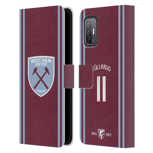 West Ham United FC 2024/25 Players Home Kit Niclas Füllkrug Leather Book Wallet Case Cover For HTC Desire 21 Pro 5G