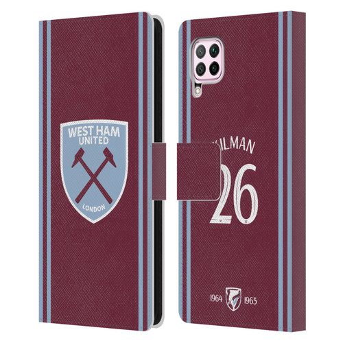 West Ham United FC 2024/25 Players Home Kit Maximilian Kilman Leather Book Wallet Case Cover For Huawei Nova 6 SE / P40 Lite