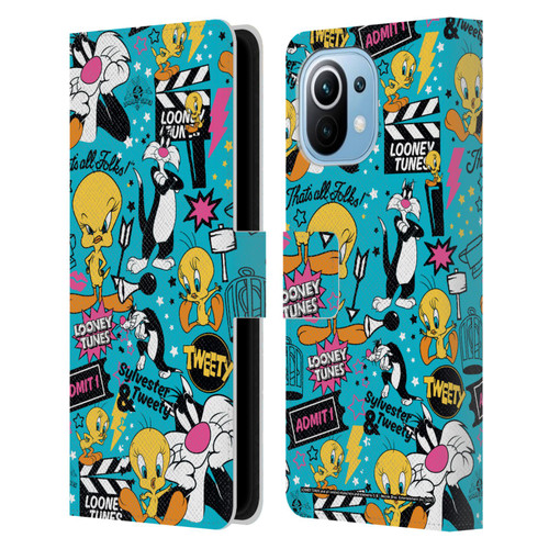 Looney Tunes Graphics and Characters Tweety And Sylvester Leather Book Wallet Case Cover For Xiaomi Mi 11