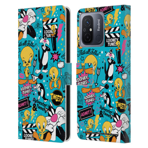 Looney Tunes Graphics and Characters Tweety And Sylvester Leather Book Wallet Case Cover For Xiaomi Redmi 12C