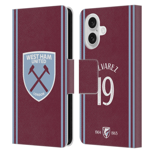 West Ham United FC 2024/25 Players Home Kit Edson Álvarez Leather Book Wallet Case Cover For Apple iPhone 16 West Ham United FC 2024/25 Players Home Kit Edson Álvarez Leather Book Wallet Case Cover For Apple iPhone 16