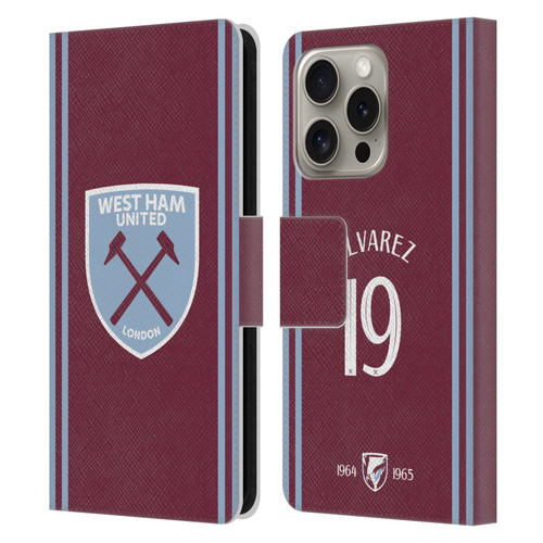 West Ham United FC 2024/25 Players Home Kit Edson Álvarez Leather Book Wallet Case Cover For Apple iPhone 16 Pro West Ham United FC 2024/25 Players Home Kit Edson Álvarez Leather Book Wallet Case Cover For Apple iPhone 16 Pro
