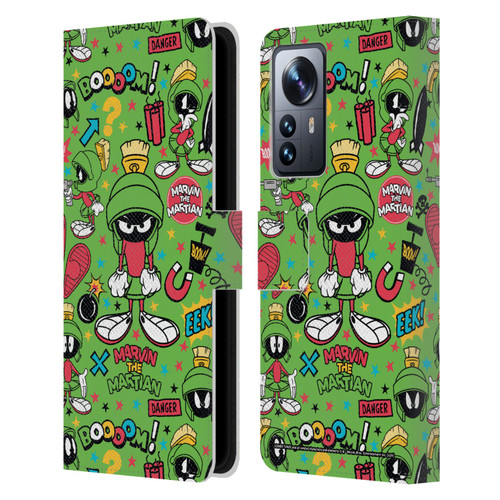 Looney Tunes Graphics and Characters Marvin The Martian Leather Book Wallet Case Cover For Xiaomi 12 Pro