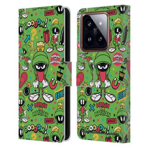 Looney Tunes Graphics and Characters Marvin The Martian Leather Book Wallet Case Cover For Xiaomi 14