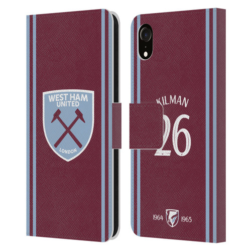 West Ham United FC 2024/25 Players Home Kit Maximilian Kilman Leather Book Wallet Case Cover For Apple iPhone XR West Ham United FC 2024/25 Players Home Kit Maximilian Kilman Leather Book Wallet Case Cover For Apple iPhone XR