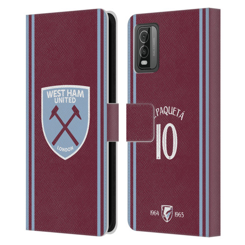 West Ham United FC 2024/25 Players Home Kit Lucas Paquetá Leather Book Wallet Case Cover For Nokia C210