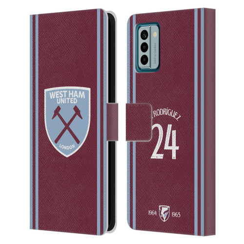 West Ham United FC 2024/25 Players Home Kit Guido Rodríguez Leather Book Wallet Case Cover For Nokia G42