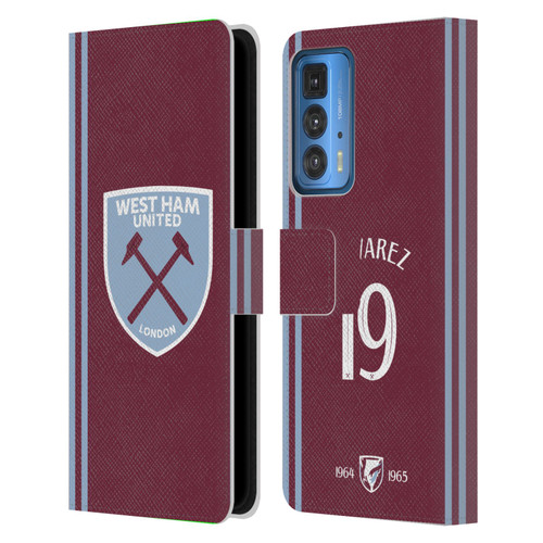 West Ham United FC 2024/25 Players Home Kit Edson Álvarez Leather Book Wallet Case Cover For Motorola Edge (2022) West Ham United FC 2024/25 Players Home Kit Edson Álvarez Leather Book Wallet Case Cover For Motorola Edge (2022)