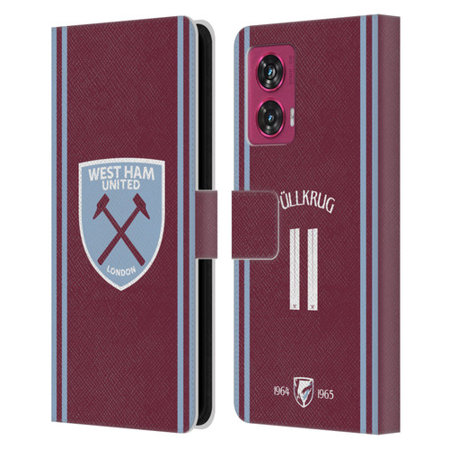 West Ham United FC 2024/25 Players Home Kit Niclas Füllkrug Leather Book Wallet Case Cover For Motorola Edge 50 Fusion West Ham United FC 2024/25 Players Home Kit Niclas Füllkrug Leather Book Wallet Case Cover For Motorola Edge 50 Fusion