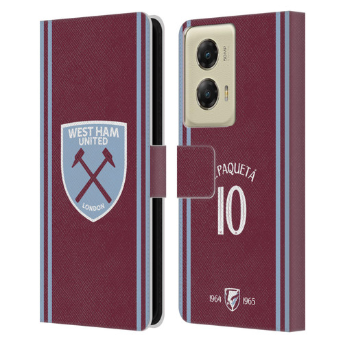 West Ham United FC 2024/25 Players Home Kit Lucas Paquetá Leather Book Wallet Case Cover For Motorola Moto G Stylus 5G (2024) West Ham United FC 2024/25 Players Home Kit Lucas Paquetá Leather Book Wallet Case Cover For Motorola Moto G Stylus 5G (2024)