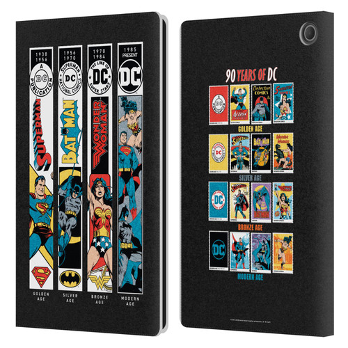 Justice League DC Comics 90th Anniversary Trinity Leather Book Wallet Case Cover For Amazon Fire Max 11 2023