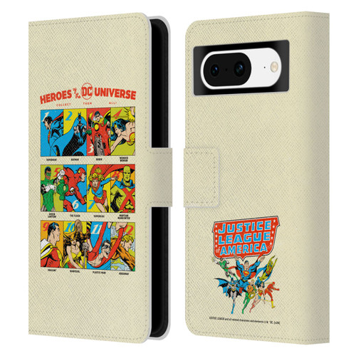 Justice League DC Comics 90th Anniversary Heroes Leather Book Wallet Case Cover For Google Pixel 8