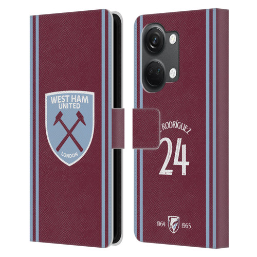 West Ham United FC 2024/25 Players Home Kit Guido Rodríguez Leather Book Wallet Case Cover For OnePlus Nord 3 5G