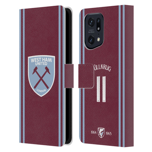 West Ham United FC 2024/25 Players Home Kit Niclas Füllkrug Leather Book Wallet Case Cover For OPPO Find X5 Pro West Ham United FC 2024/25 Players Home Kit Niclas Füllkrug Leather Book Wallet Case Cover For OPPO Find X5 Pro