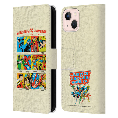 Justice League DC Comics 90th Anniversary Heroes Leather Book Wallet Case Cover For Apple iPhone 13
