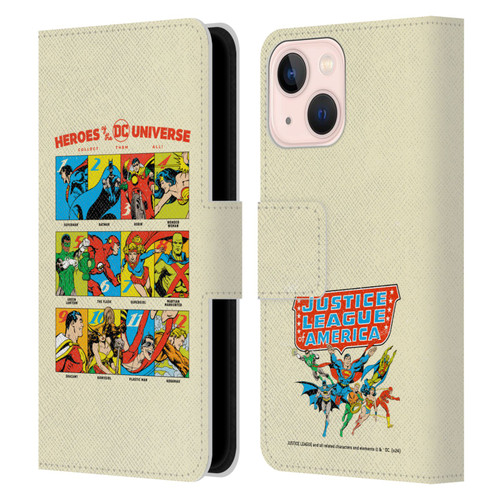Justice League DC Comics 90th Anniversary Heroes Leather Book Wallet Case Cover For Apple iPhone 13 Mini