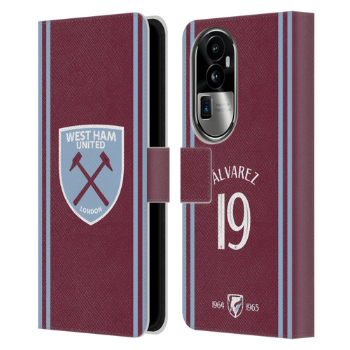 West Ham United FC 2024/25 Players Home Kit Edson Álvarez Leather Book Wallet Case Cover For OPPO Reno10 Pro+ West Ham United FC 2024/25 Players Home Kit Edson Álvarez Leather Book Wallet Case Cover For OPPO Reno10 Pro+