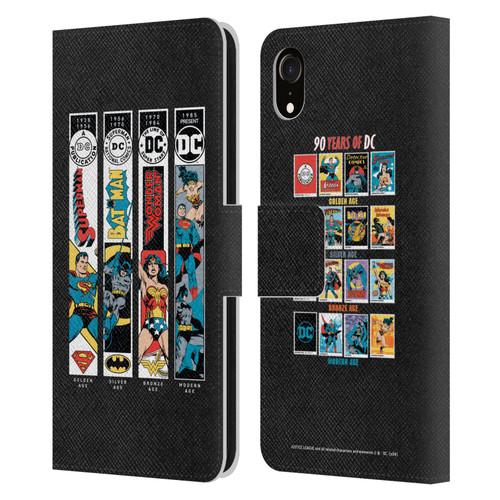 Justice League DC Comics 90th Anniversary Trinity Leather Book Wallet Case Cover For Apple iPhone XR