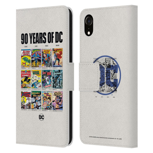 Justice League DC Comics 90th Anniversary Trinity Through Ages Leather Book Wallet Case Cover For Apple iPhone XR