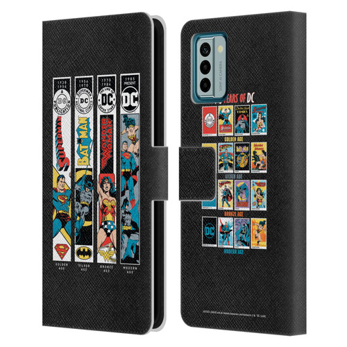 Justice League DC Comics 90th Anniversary Trinity Leather Book Wallet Case Cover For Nokia G42