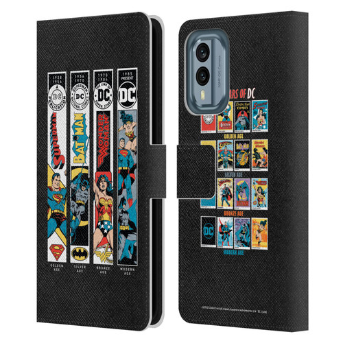 Justice League DC Comics 90th Anniversary Trinity Leather Book Wallet Case Cover For Nokia X30