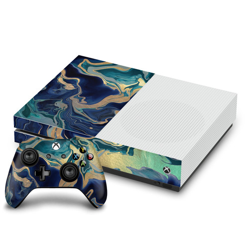 Monika Strigel Art Mix Indigo Vinyl Sticker Skin Decal Cover for Microsoft One S Console & Controller