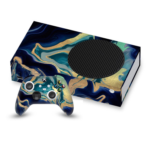 Monika Strigel Art Mix Indigo Vinyl Sticker Skin Decal Cover for Microsoft Series S Console & Controller