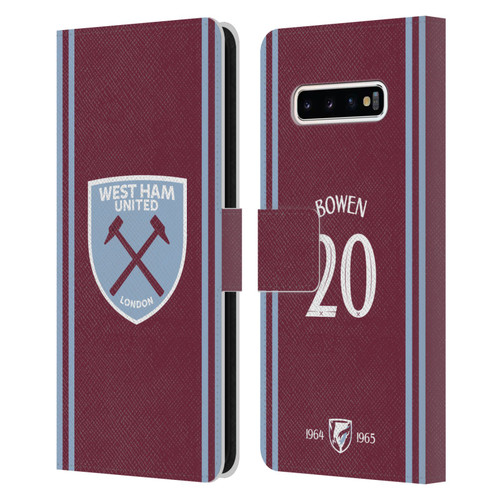West Ham United FC 2024/25 Players Home Kit Jarrod Bowen Leather Book Wallet Case Cover For Samsung Galaxy S10+ / S10 Plus West Ham United FC 2024/25 Players Home Kit Jarrod Bowen Leather Book Wallet Case Cover For Samsung Galaxy S10+ / S10 Plus