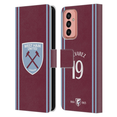 West Ham United FC 2024/25 Players Home Kit Edson Álvarez Leather Book Wallet Case Cover For Samsung Galaxy M13 (2022) West Ham United FC 2024/25 Players Home Kit Edson Álvarez Leather Book Wallet Case Cover For Samsung Galaxy M13 (2022)
