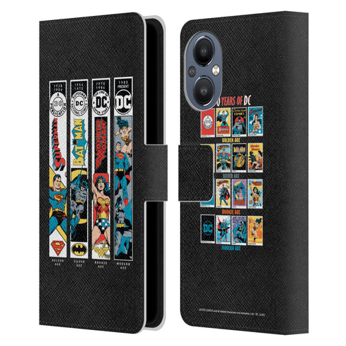Justice League DC Comics 90th Anniversary Trinity Leather Book Wallet Case Cover For OnePlus Nord N20 5G