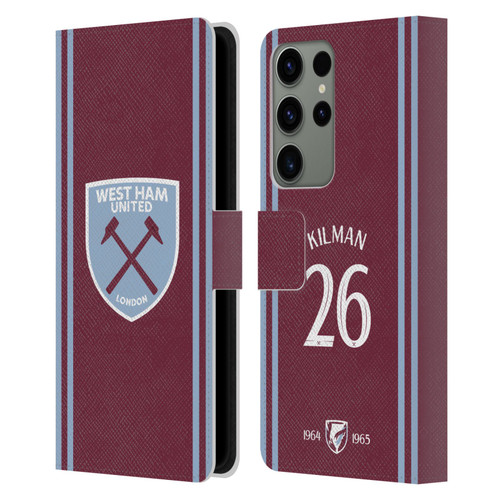 West Ham United FC 2024/25 Players Home Kit Maximilian Kilman Leather Book Wallet Case Cover For Samsung Galaxy S23 Ultra 5G West Ham United FC 2024/25 Players Home Kit Maximilian Kilman Leather Book Wallet Case Cover For Samsung Galaxy S23 Ultra 5G