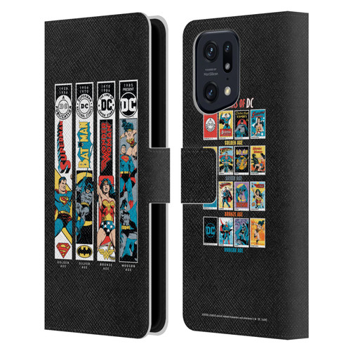 Justice League DC Comics 90th Anniversary Trinity Leather Book Wallet Case Cover For OPPO Find X5 Pro