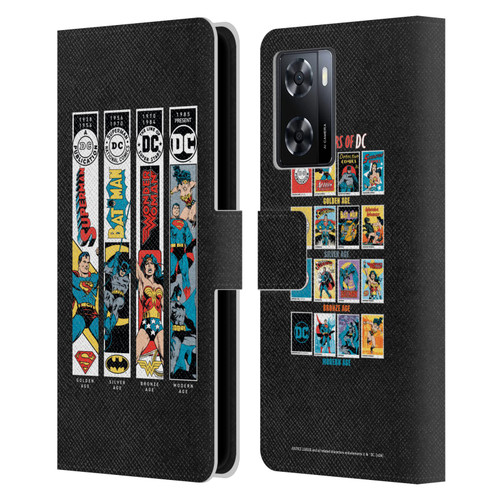 Justice League DC Comics 90th Anniversary Trinity Leather Book Wallet Case Cover For OPPO A57s