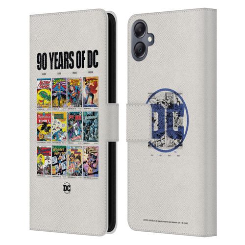 Justice League DC Comics 90th Anniversary Trinity Through Ages Leather Book Wallet Case Cover For Samsung Galaxy A05