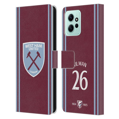 West Ham United FC 2024/25 Players Home Kit Maximilian Kilman Leather Book Wallet Case Cover For Xiaomi Redmi 12
