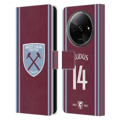 West Ham United FC 2024/25 Players Home Kit Mohammed Kudus Leather Book Wallet Case Cover For Xiaomi Redmi A3 West Ham United FC 2024/25 Players Home Kit Mohammed Kudus Leather Book Wallet Case Cover For Xiaomi Redmi A3