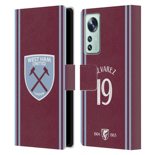 West Ham United FC 2024/25 Players Home Kit Edson Álvarez Leather Book Wallet Case Cover For Xiaomi 12