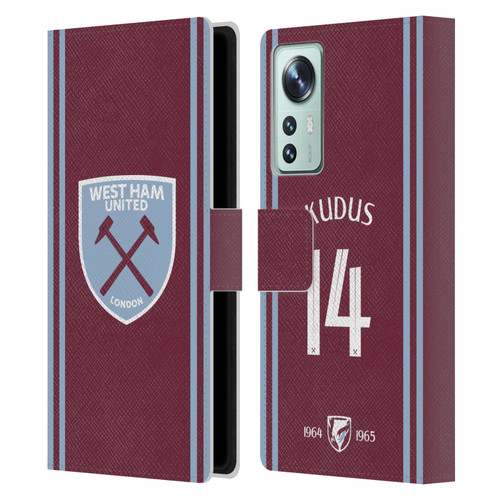 West Ham United FC 2024/25 Players Home Kit Mohammed Kudus Leather Book Wallet Case Cover For Xiaomi 12 West Ham United FC 2024/25 Players Home Kit Mohammed Kudus Leather Book Wallet Case Cover For Xiaomi 12