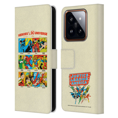 Justice League DC Comics 90th Anniversary Heroes Leather Book Wallet Case Cover For Xiaomi 14