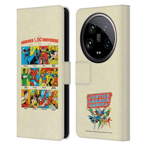 Justice League DC Comics 90th Anniversary Heroes Leather Book Wallet Case Cover For Xiaomi 14 Ultra