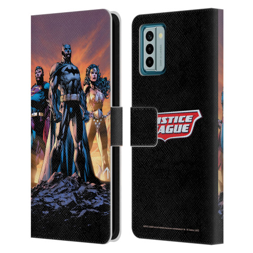 Justice League DC Comics Comic Book Covers Icons Trinity Leather Book Wallet Case Cover For Nokia G42