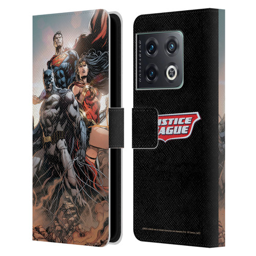 Justice League DC Comics Comic Book Covers Rebirth Trinity #1 Leather Book Wallet Case Cover For OnePlus 10 Pro