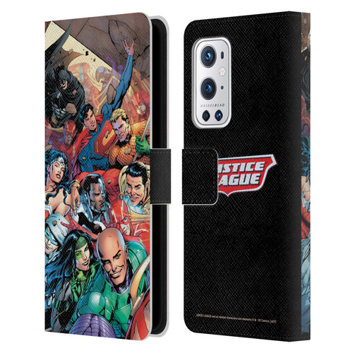 Justice League DC Comics Comic Book Covers #34 Group Leather Book Wallet Case Cover For OnePlus 9 Pro