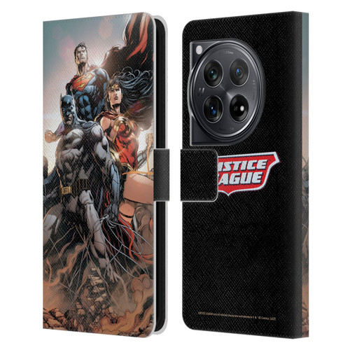 Justice League DC Comics Comic Book Covers Rebirth Trinity #1 Leather Book Wallet Case Cover For OnePlus 12