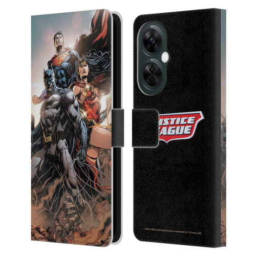Justice League DC Comics Comic Book Covers Rebirth Trinity #1 Leather Book Wallet Case Cover For OnePlus Nord N30