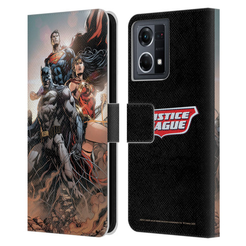 Justice League DC Comics Comic Book Covers Rebirth Trinity #1 Leather Book Wallet Case Cover For OPPO Reno8 4G