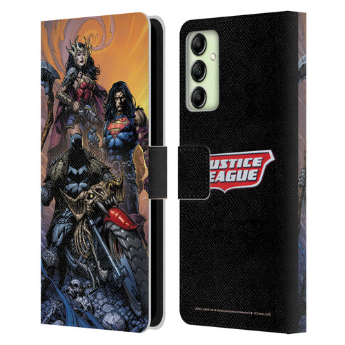 Justice League DC Comics Comic Book Covers Dark Knights Metal #1 Leather Book Wallet Case Cover For Samsung Galaxy A14 5G