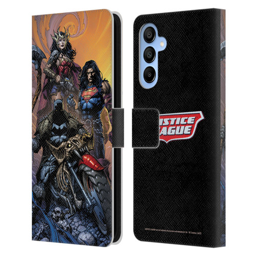 Justice League DC Comics Comic Book Covers Dark Knights Metal #1 Leather Book Wallet Case Cover For Samsung Galaxy A16 5G
