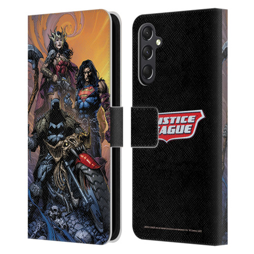 Justice League DC Comics Comic Book Covers Dark Knights Metal #1 Leather Book Wallet Case Cover For Samsung Galaxy A24 4G / M34 5G