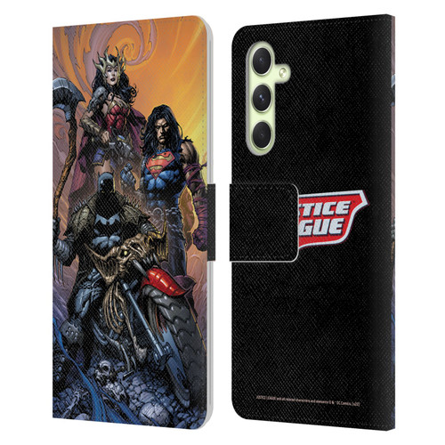 Justice League DC Comics Comic Book Covers Dark Knights Metal #1 Leather Book Wallet Case Cover For Samsung Galaxy A54 5G